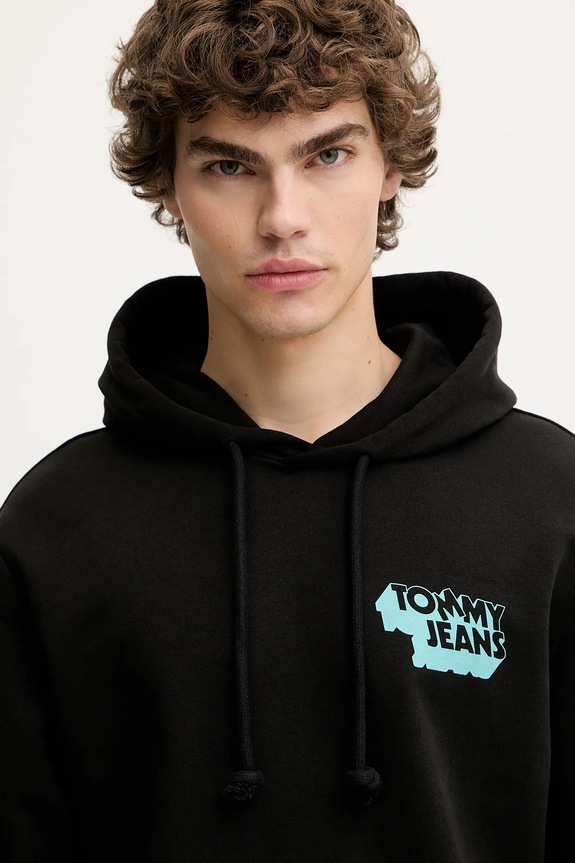 Oblečenie Bavlnená mikina Tommy Jeans DM0DM21625 čierna