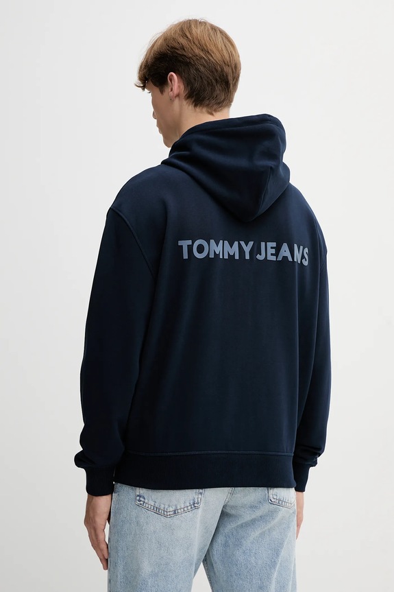 Îmbrăcăminte Tommy Jeans hanorac de bumbac DM0DM21626 bleumarin