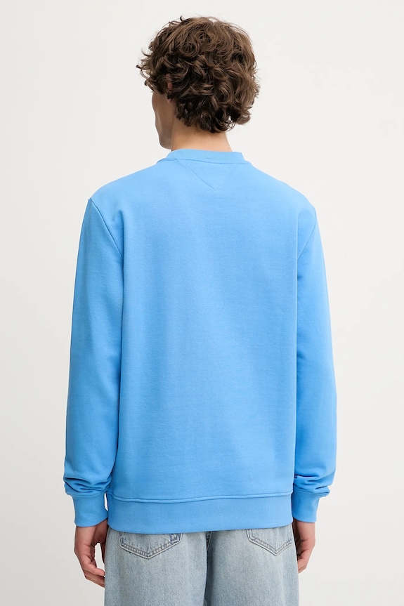 Tommy Jeans felpa in cotone DM0DM21640 blu AW25