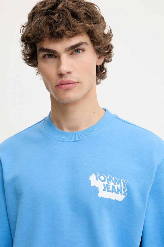 Abbigliamento Tommy Jeans felpa in cotone DM0DM21640 blu