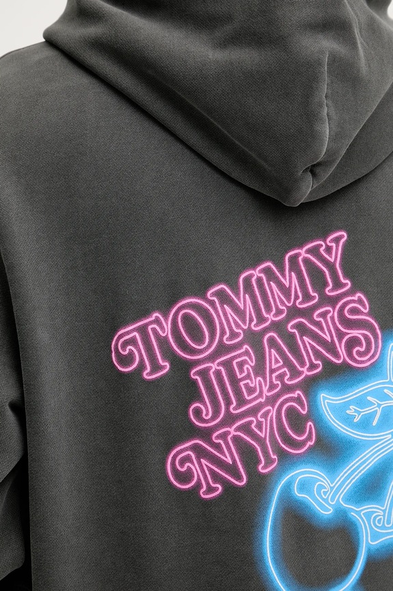 Βαμβακερή μπλούζα Tommy Jeans DM0DM21798 γκρί