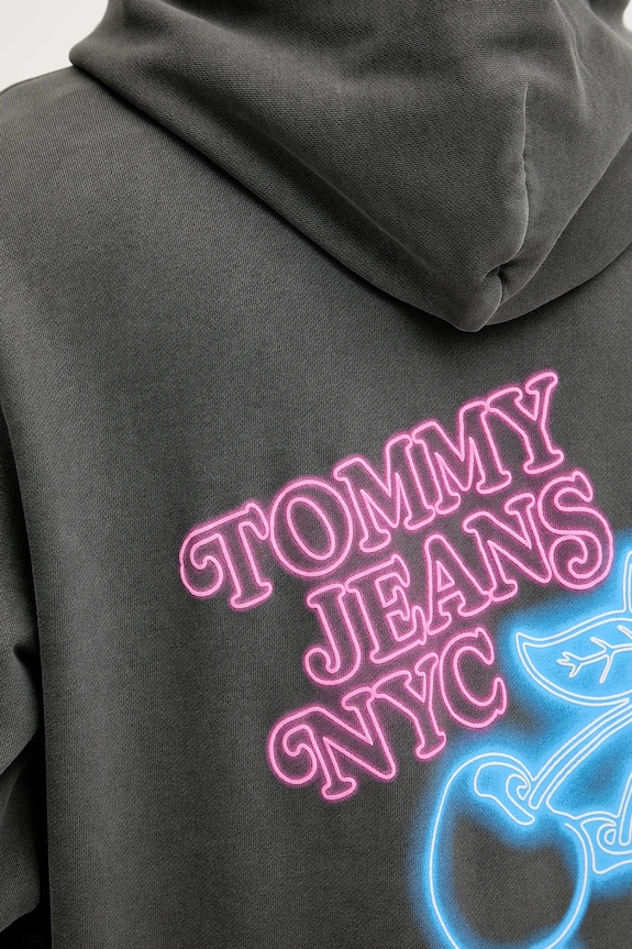 Βαμβακερή μπλούζα Tommy Jeans DM0DM21798 γκρί