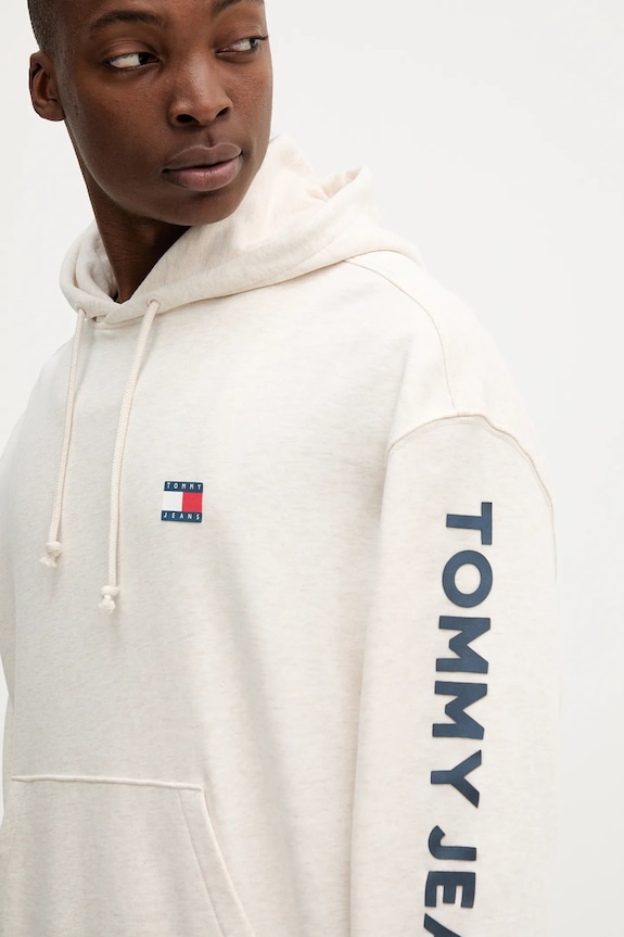 Tommy Jeans bluza bawełniana beżowy DM0DM21834
