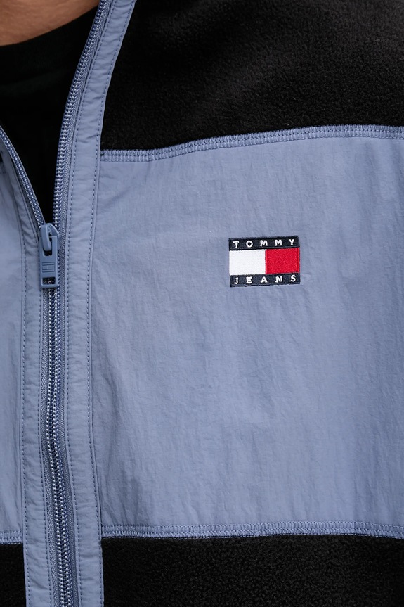 Fleecová mikina Tommy Jeans DM0DM21906 modrá