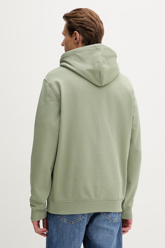 Oblačila Tommy Jeans pulover s kapuco moški bombažen DM0DM21922 zelena