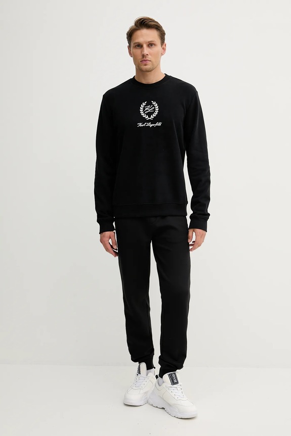Karl Lagerfeld felpa in cotone A3M44001 nero AW25