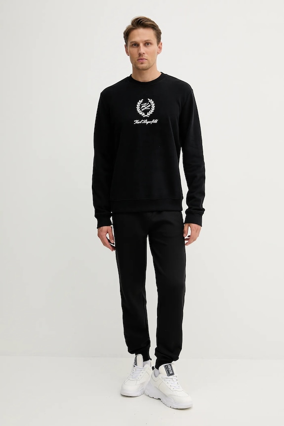 Karl Lagerfeld felpa in cotone A3M44001 nero AW25