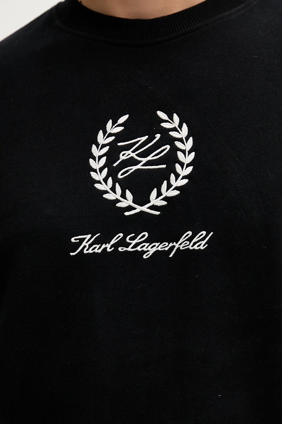 Karl Lagerfeld felpa in cotone A3M44001 nero