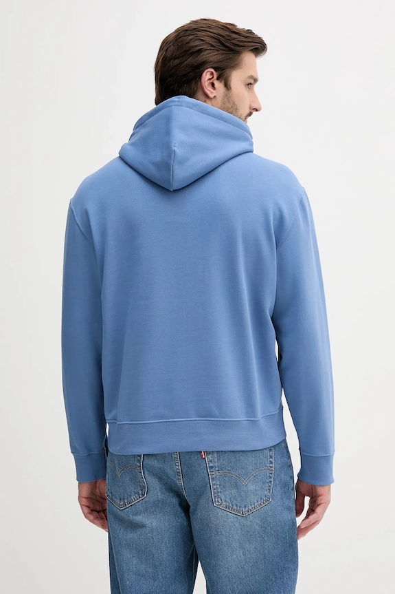 Oblečení Calvin Klein Jeans mikina s kapucí pánská bavlněná LV04RC274G modrá