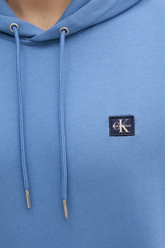 Calvin Klein Jeans mikina s kapucí pánská bavlněná LV04RC274G modrá