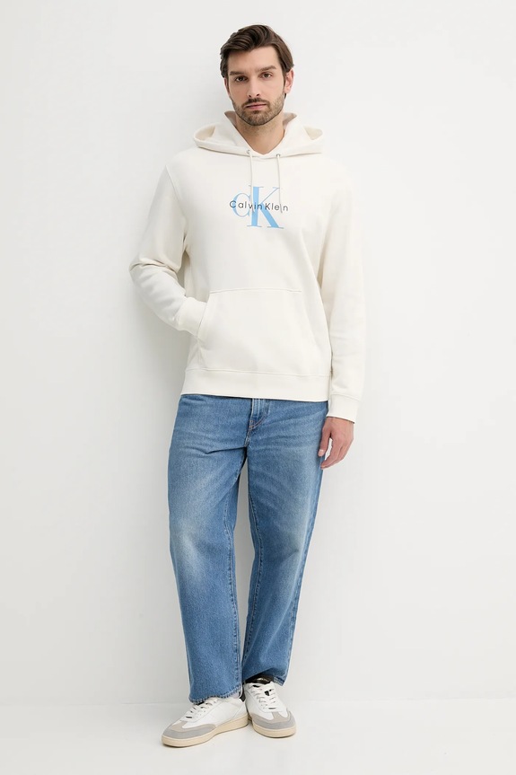 Mikina Calvin Klein Jeans LV04RC282G béžová AW25