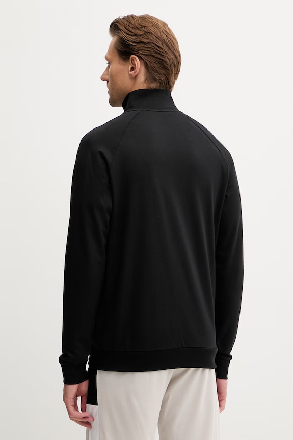 Oblečenie BOSS mikina na zips pánska bavlnená Authentic Jacket Z 50545564 čierna