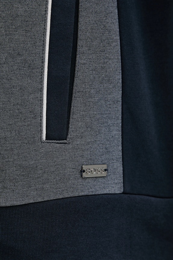 Mikina s kapucňou BOSS Tracksuit Jacket 50545567 tmavomodrá