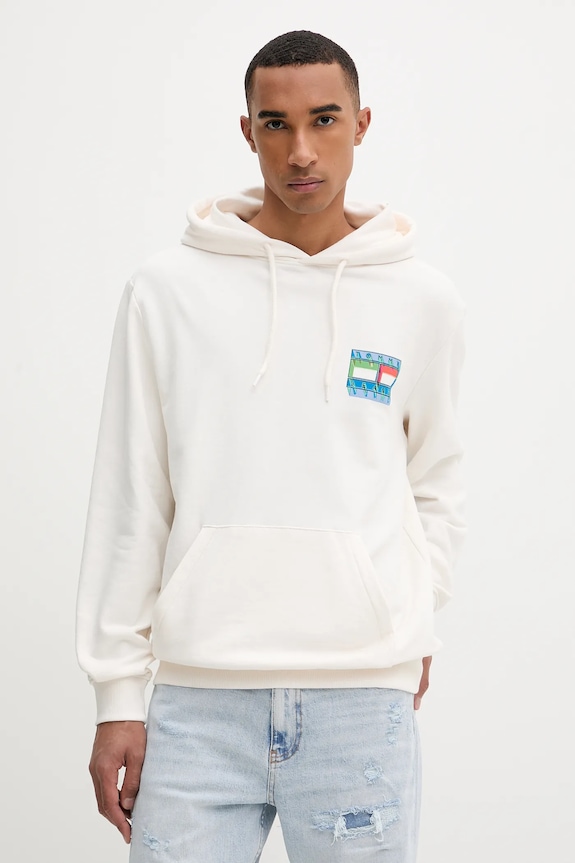 Odzież Tommy Jeans bluza bawełniana DM0DM22077 beżowy