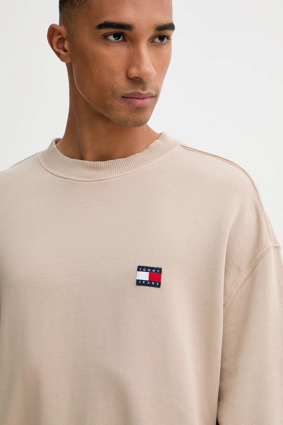 Tommy Jeans bluza bawełniana beżowy DM0DM22079