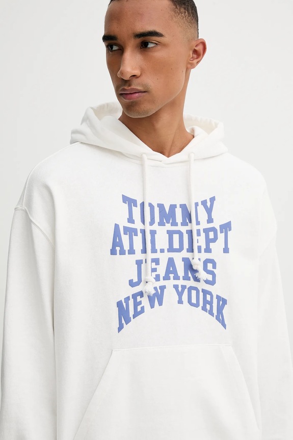 Bavlnená mikina Tommy Jeans biela DM0DM22082
