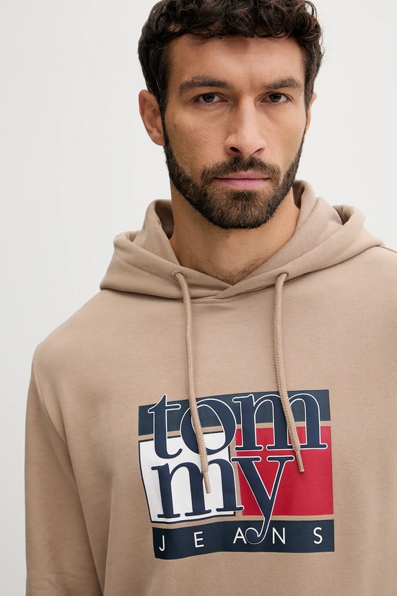 Odzież Tommy Jeans bluza bawełniana DM0DM22092 beżowy