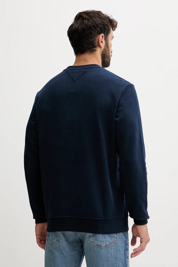 Bavlněná mikina Tommy Jeans DM0DM22093 námořnická modř AW25