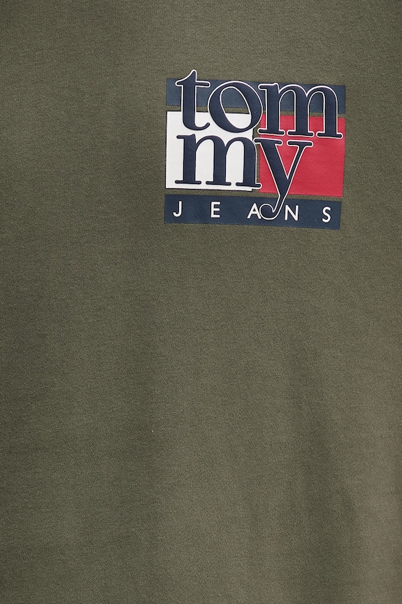 Tommy Jeans pamut melegítőfelső DM0DM22093 zöld