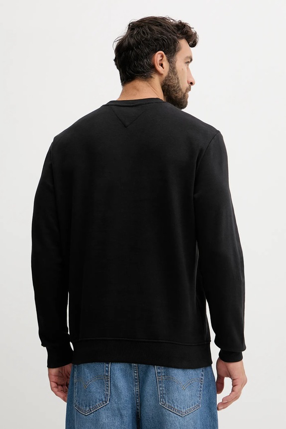 Bavlněná mikina Tommy Jeans DM0DM22093 černá AW25