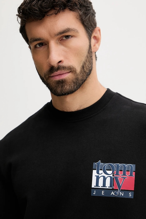 Oblečení Bavlněná mikina Tommy Jeans DM0DM22093 černá