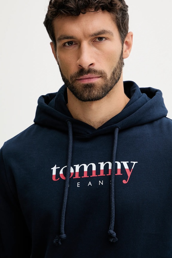 Odzież Tommy Jeans bluza bawełniana DM0DM22113 granatowy