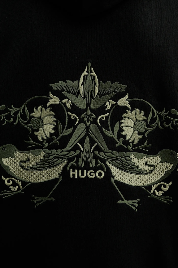 HUGO felpa in cotone Dimstone 50542558 nero