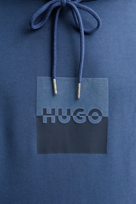 Bavlnená mikina HUGO Duspliter 50542787 modrá