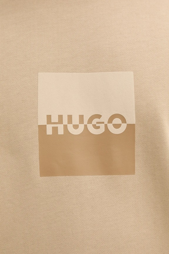 Bavlnená mikina HUGO Duspliter 50542787 béžová