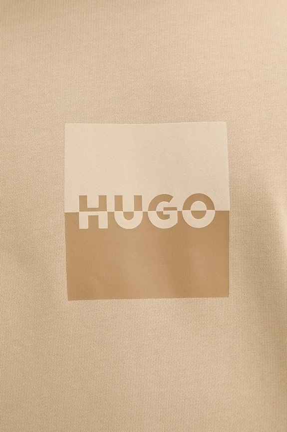 Bavlnená mikina HUGO Duspliter 50542787 béžová