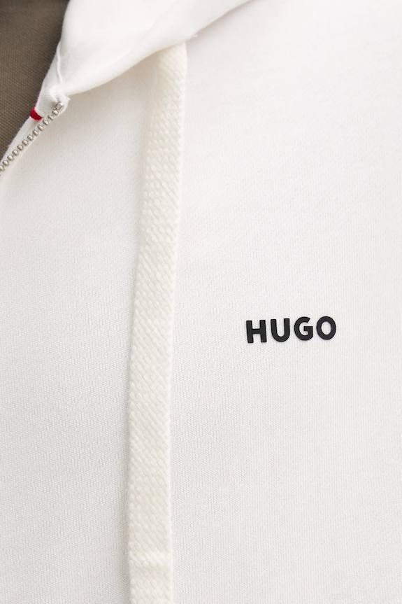 HUGO bluza z kapturem męska Dapozip 50548651 biały