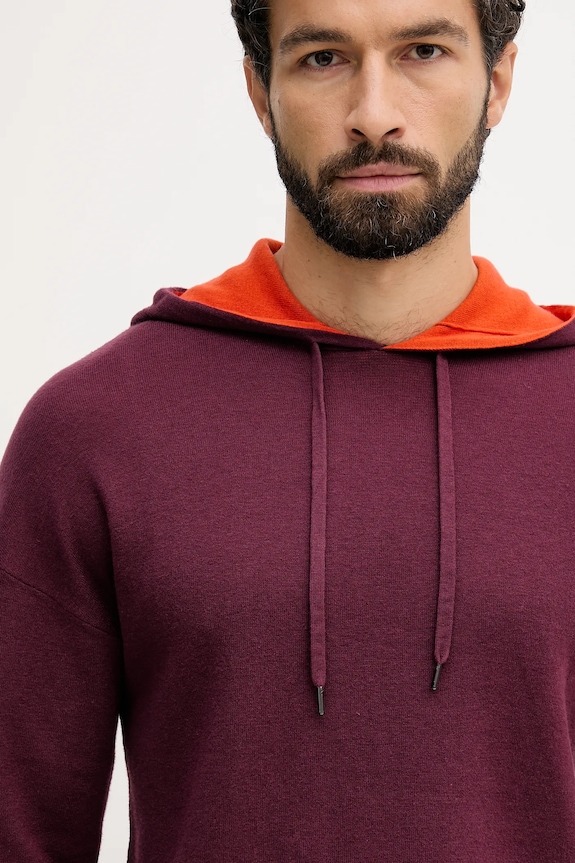 United Colors of Benetton pulover din amestec de lână burgundia 1Y6SK201X