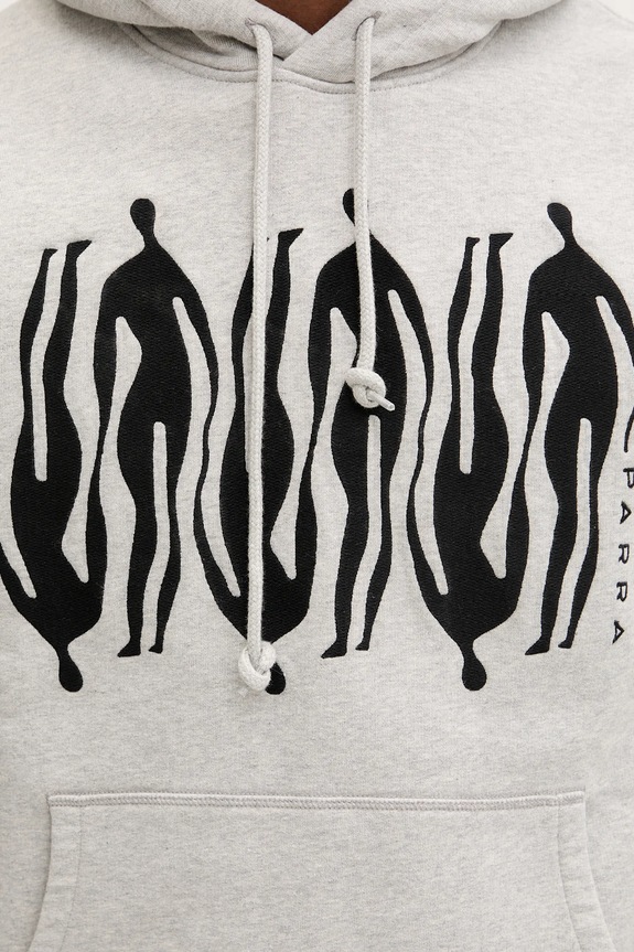 Памучен суичър by Parra Connected guy сив 54225