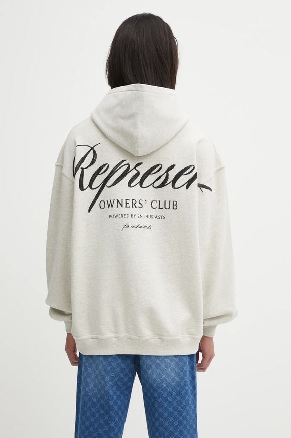 Clothing Represent cotton sweatshirt Owners Club Script OCM41200 gray
