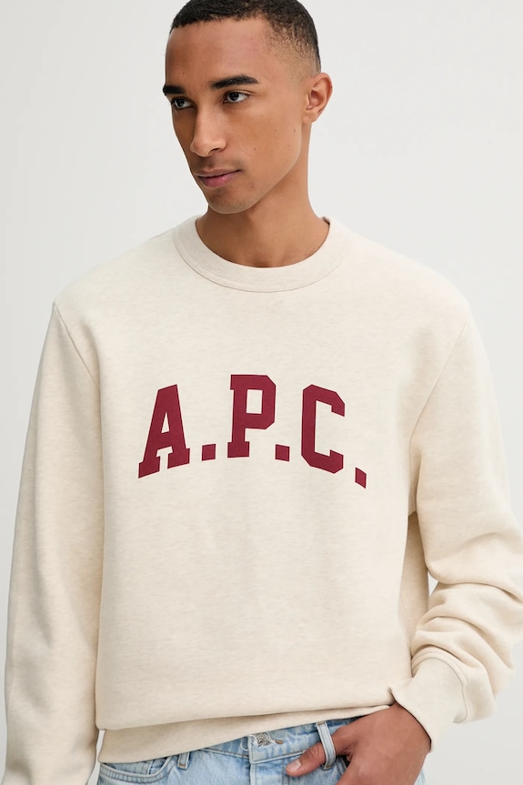 Mikina A.P.C. sweat harris - GOTS béžová COHBR.H37012
