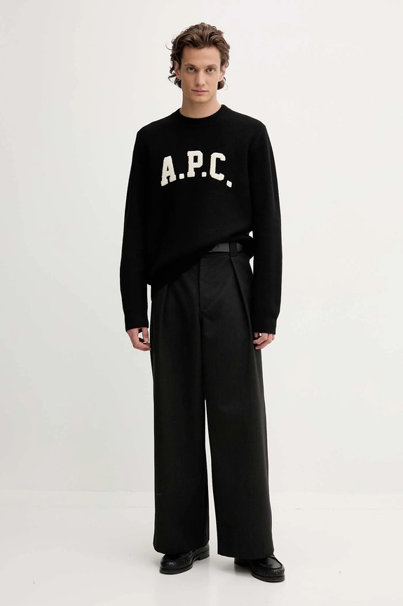 A.P.C. maglione in lana pull jay WVBDK.H23458 nero AW25