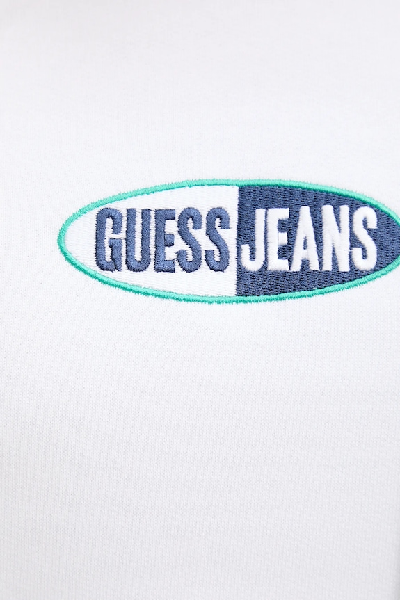 Bavlněná mikina Guess Jeans M5YQ02.KCPR1 bílá
