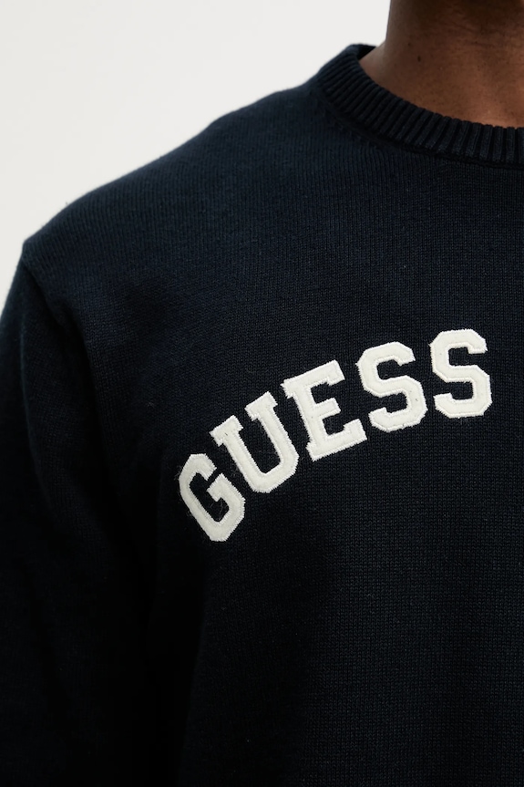 Bavlnený sveter Guess Jeans M5YR18.Z3HM1 tmavomodrá