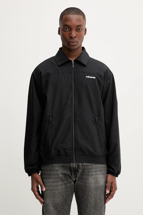 Bunda adidas Originals Brushed TT oversize čierna JX3070