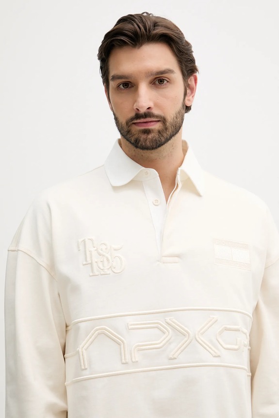 Tommy Hilfiger pamut melegítőfelső x F1 THE MOVIE bézs MW0MW41388