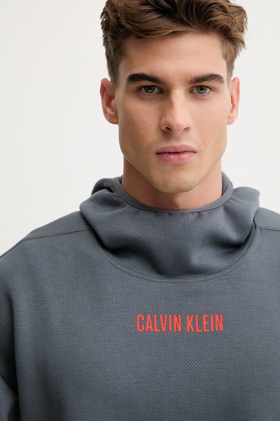 Mikina Calvin Klein Performance šedá LVGMF5W308