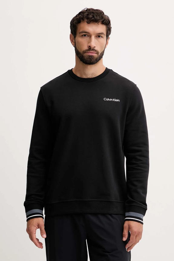 Dukserica Calvin Klein Performance pamuk crna LVGMF5W312