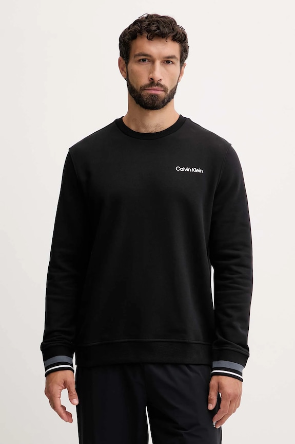 Μπλούζα Calvin Klein Performance χωρίς κουκούλα μαύρο LVGMF5W312