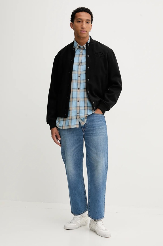 Diesel giacca bomber con lana J-ARRY A19582.0PJBI nero AW25