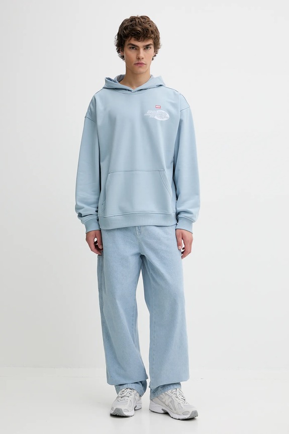 Diesel felpa S-BOXT-HOOD-T5 A18728.0HYAT blu AW25