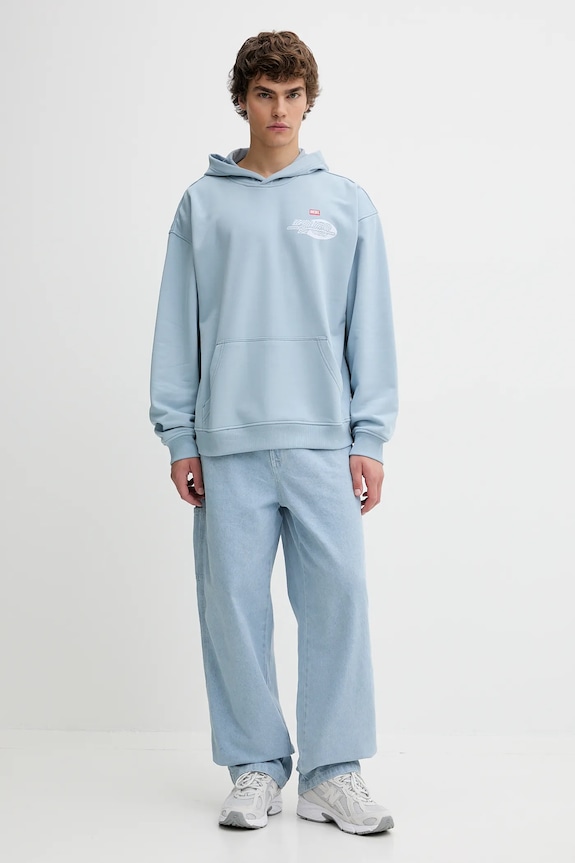 Diesel felpa S-BOXT-HOOD-T5 A18728.0HYAT blu AW25