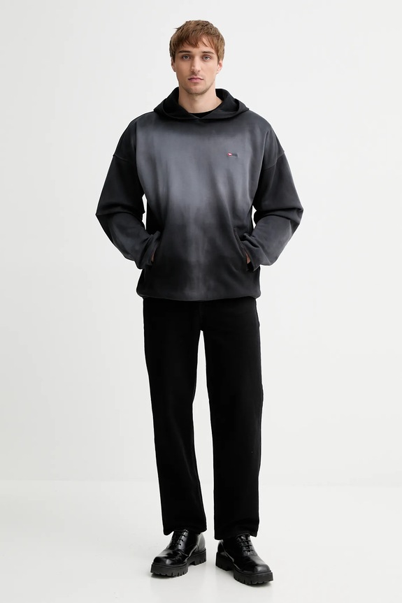 Diesel bluza bawełniana S-EE-T1 A19295.0PKAM czarny AW25