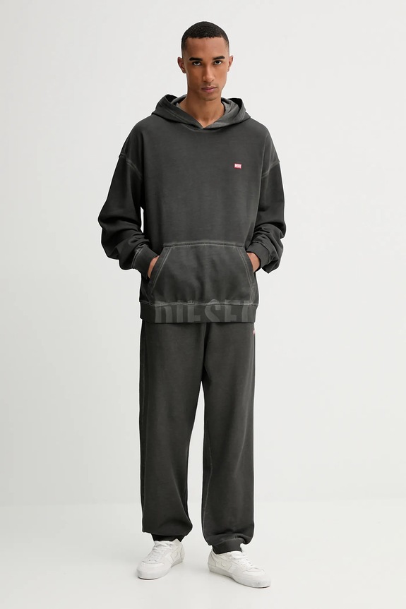 Хлопковая кофта Diesel S-BOXT-HOOD-T4 A19333.0IKBR серый AW25