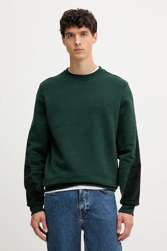 Βαμβακερή μπλούζα PS Paul Smith βαμβάκι πράσινο M2R.684Z.T22193