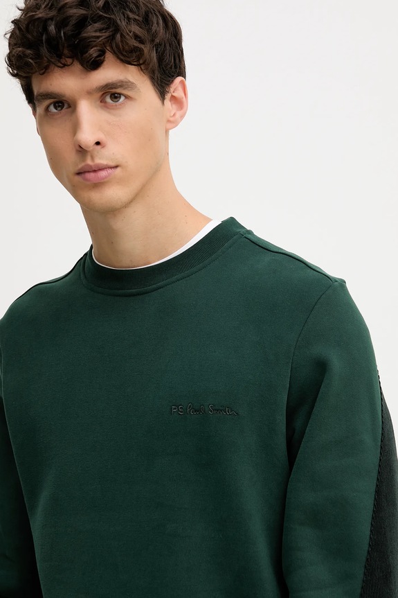 Βαμβακερή μπλούζα PS Paul Smith πράσινο M2R.684Z.T22193
